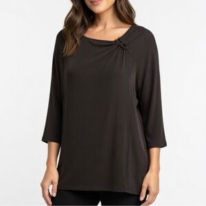 Chico’s Travelers brown tunic top sz3 XL